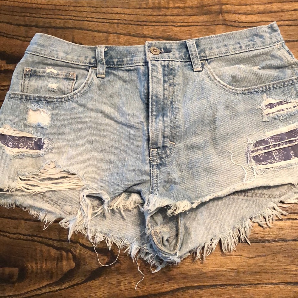 Distressed Denim shorts